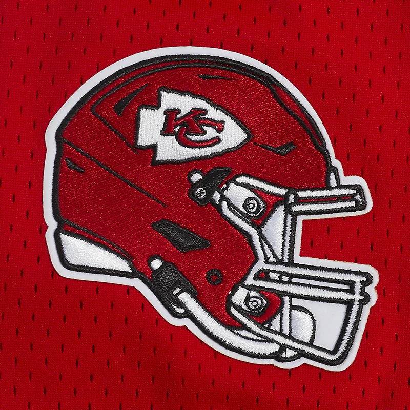 Men's Pro Standard Travis Kelce Red Kansas City Chiefs Mesh Button-Up Baseball Jersey
