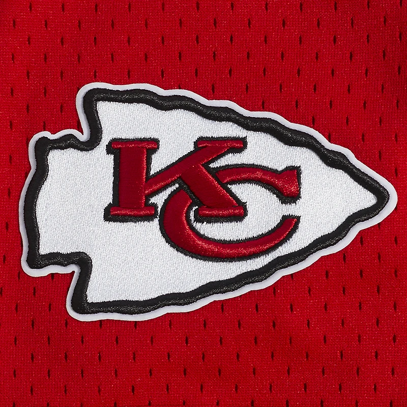 Men's Pro Standard Travis Kelce Red Kansas City Chiefs Mesh Button-Up Baseball Jersey