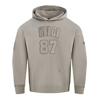 Sweat à capuche Pro Standard pour homme Travis Kelce Tan Kansas City Chiefs avec nom et numéro de joueur