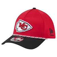Men's  Red/Black Kansas City Chiefs Rope M-Crown A-Frame 39THIRTY Flex Hat