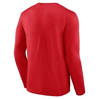 Men's Red Kansas City Chiefs Hustle Long Sleeve T-Shirt