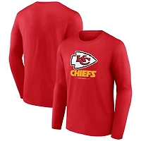 Men's  Red Kansas City Chiefs Team Lockup Long Sleeve T-Shirt