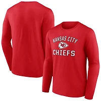 Men's  Red Kansas City Chiefs Victory Arch Long Sleeve T-Shirt