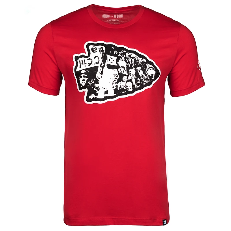 T-shirt rouge Kansas City Chiefs x MADE MOBB pour homme