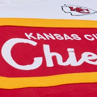Sweat à capuche rouge Mitchell & Ness pour homme, représentant l'entraîneur-chef des Kansas City Chiefs.