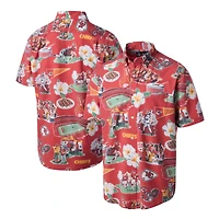 Chemise boutonnée panoramique rouge Kansas City Chiefs de Reyn Spooner pour homme