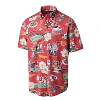 Chemise boutonnée panoramique rouge Kansas City Chiefs de Reyn Spooner pour homme