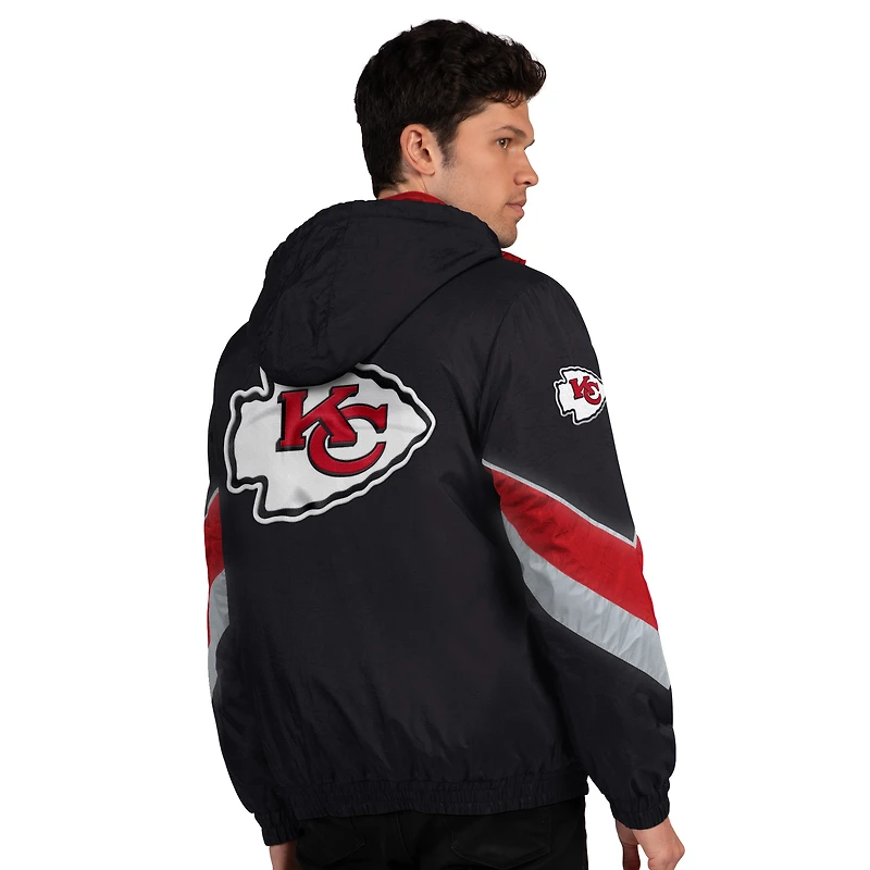Veste zippée complète pour homme Starter noire/rouge Kansas City Chiefs Thursday Night Gridiron