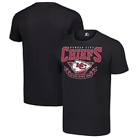 T-shirt noir pour homme avec logo de l'équipe des Kansas City Chiefs inspiré années 80