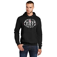 Men's Starter Black Kansas City Chiefs Football Pullover Hoodie