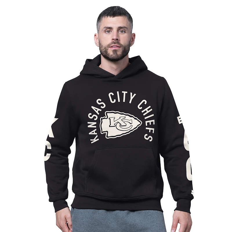 Men's Starter Black Kansas City Chiefs Handoff Fleece Hoodie Sweatshirt