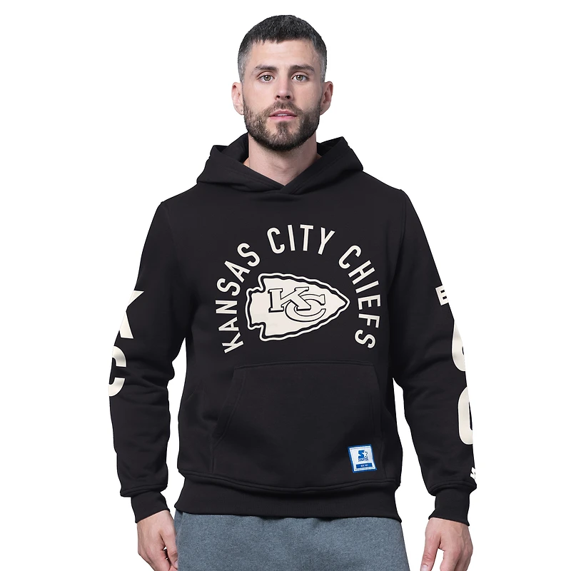 Men's Starter Black Kansas City Chiefs Handoff Hoodie