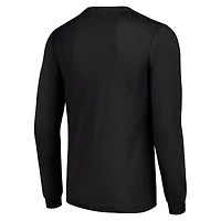 T-shirt à manches longues noir pour homme avec logo de l'équipe des Kansas City Chiefs