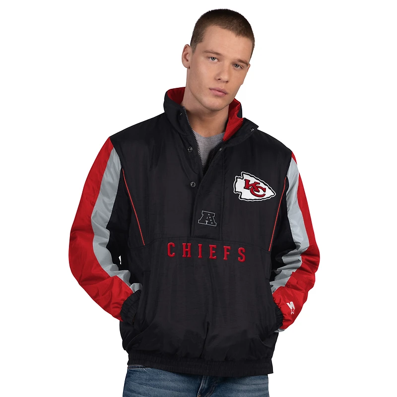 Veste demi-zippée noire pour homme des Kansas City Chiefs Thursday Night Gridiron