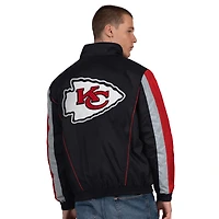Men's Starter  Black Kansas City Chiefs Thursday Night Gridiron Half-Zip Jacket