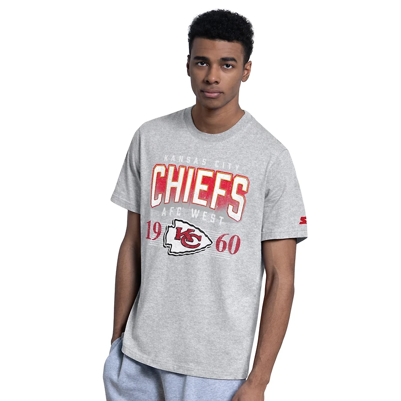 Men's Starter Red/Gray Kansas City Chiefs Two-Pack Logo T-Shirt Set