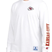 Pack de t-shirts à manches courtes et longues Starter rouges blancs Kansas City Chiefs pour hommes