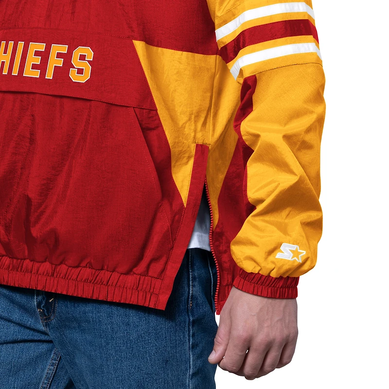 Pull demi-zippé rouge pour homme des Chiefs de Kansas City