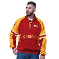 Pull demi-zippé rouge pour homme des Chiefs de Kansas City