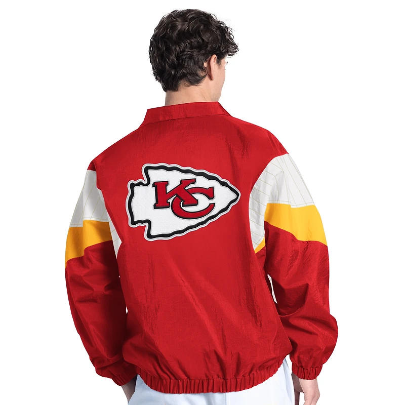 Men's Starter Red Kansas City Chiefs Yard Line Full-Zip Jacket