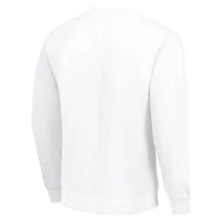 Sweat-shirt à capuche en polaire tri-blend blanc pour homme, motif demi-balle, des Kansas City Chiefs
