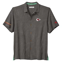 Men's Tommy Bahama  Gray Kansas City Chiefs Endzone Paradise COOLMAX Button-Up Shirt