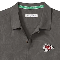 Men's Tommy Bahama  Gray Kansas City Chiefs Endzone Paradise COOLMAX Button-Up Shirt