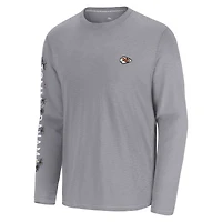 T-shirt à manches longues Tommy Bahama gris Kansas City Chiefs Oasis Endzone Lux pour homme