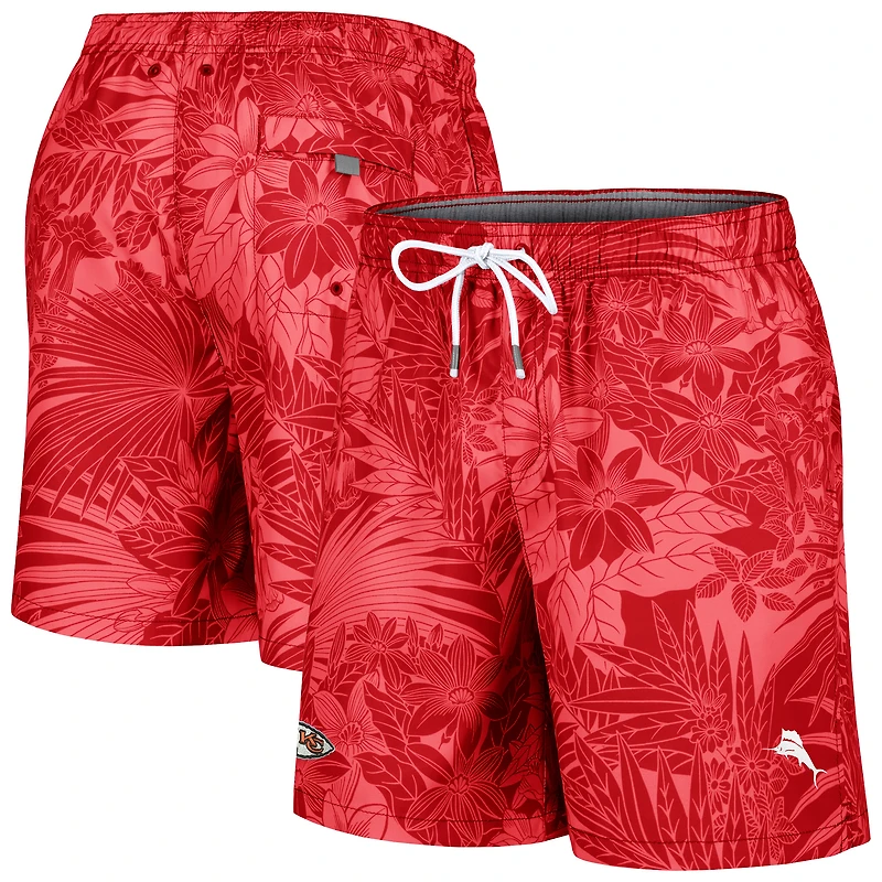 Short de bain Tommy Bahama rouge Kansas City Chiefs Santiago Palms pour hommes
