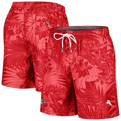Short de bain Tommy Bahama rouge Kansas City Chiefs Santiago Palms pour hommes