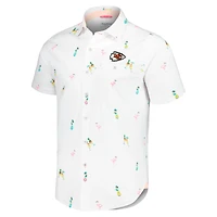 Men's Tommy Bahama White Kansas City Chiefs Nova Wave Flocktail Button-Up Shirt