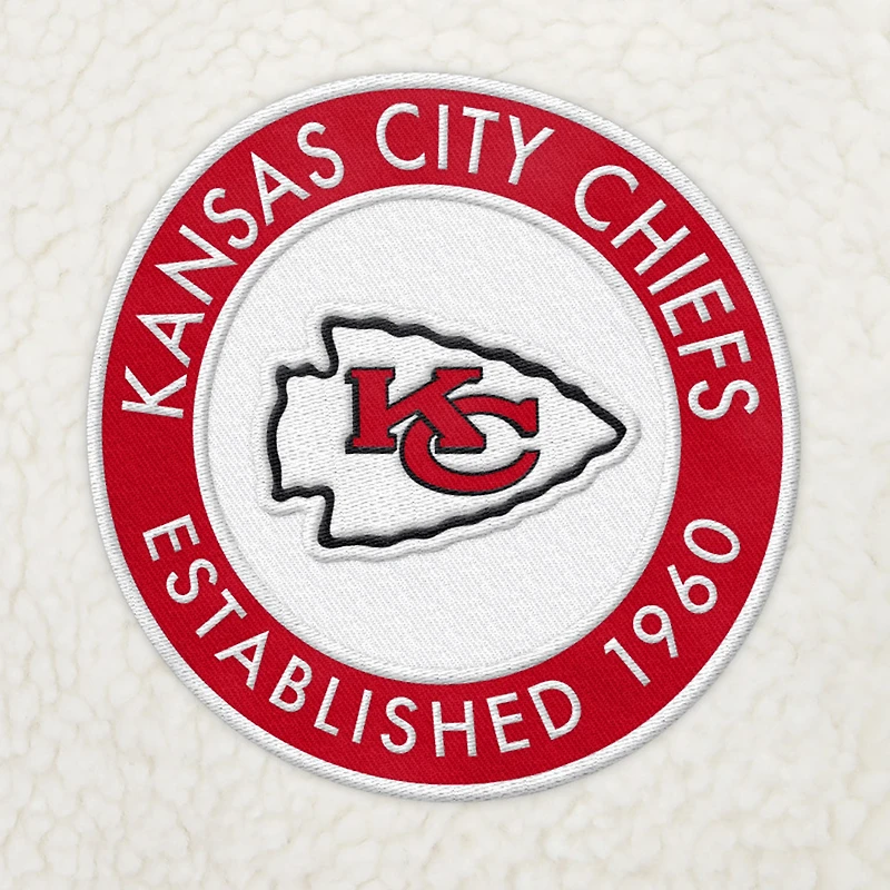 Sweat-shirt crème Tommy Hilfiger Kansas City Chiefs Jordan Sherpa à quart de zip pour hommes