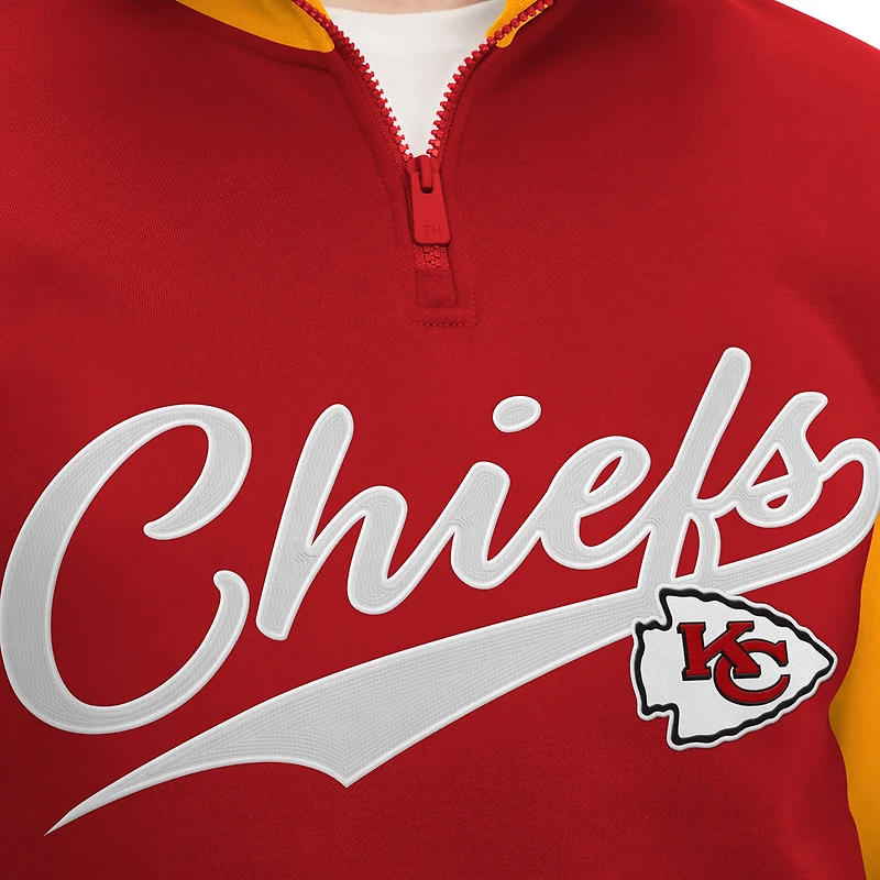 Men's Tommy Hilfiger Red/Gold Kansas City Chiefs Aiden Quarter-Zip Sweatshirt