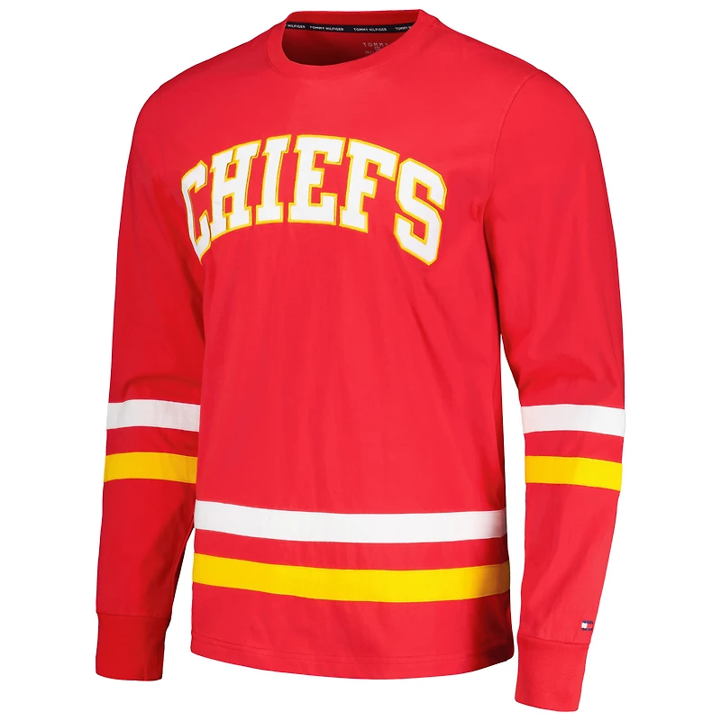 Men's Tommy Hilfiger Red/Gold Kansas City Chiefs Nolan Long Sleeve T-Shirt