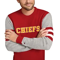 Men's Tommy Hilfiger Red/Heather Gray Kansas City Chiefs Acrylic Crewneck Pullover Sweater