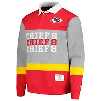 Men's Tommy Hilfiger Red Kansas City Chiefs Connor Oversized Rugby Long Sleeve Polo