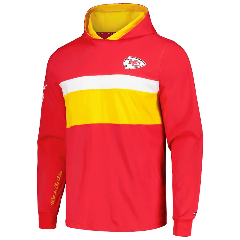 Men's Tommy Hilfiger Red Kansas City Chiefs Morgan Long Sleeve Hoodie T-Shirt