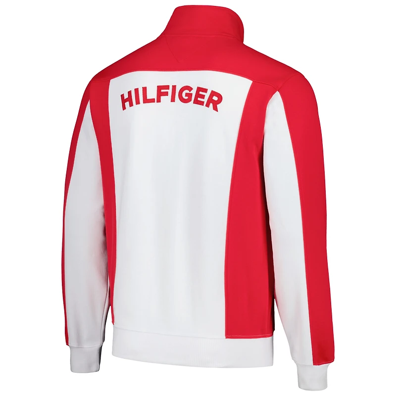 Men's Tommy Hilfiger White/Red Kansas City Chiefs Nolan Full-Zip Track Jacket
