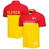 Polo Tommy Hilfiger jaune/rouge Kansas City Chiefs Color Block pour homme