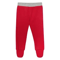 Ensemble 3 pièces avec body à manches longues, pantalon et bonnet en tricot revers Little Champ des Chiefs de Kansas City pour nouveau-nés nourrissons
