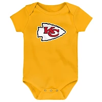 Ensemble de 3 bodys Starter pour nouveau-nés et nourrissons des Chiefs Kansas City