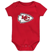 Body pour nouveau-né Outerstuff rouge avec logo principal des Kansas City Chiefs