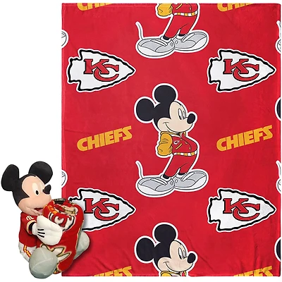 Northwest x Disney Kansas City Chiefs Mickey Hugger Pillow & Silk Touch Throw Set