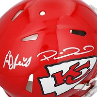 Casque Riddell Speed ​​authentique autographié par Patrick Mahomes et Andy Reid des Kansas City Chiefs
