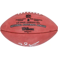 Ballon de football Duke autographié par Patrick Mahomes et Travis Kelce des Kansas City Chiefs lors du Super Bowl LVIII