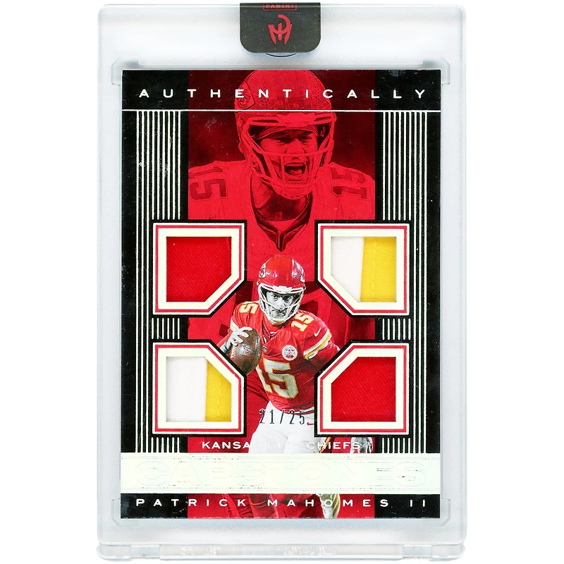V106832 CHIEF Patrick Mahomes II Kansas City Chiefs 2025 Panini Authentically Mahomes Capstones Quad 3 Color Relics #CAP-5 #21/25 Carte 15 Patrick Mahomes UNS PAA TRADING CARDS 46090 COLTRC CG01FB0935 #7