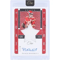 Patrick Mahomes Kansas City Chiefs Autographed 2022 Panini One Lone Star Relic #96 #1/10 Card