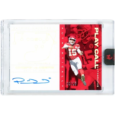 Carte autographiée de Patrick Mahomes (Kansas City Chiefs) - Panini Authentically 2025 - Mahomes Play Call Autograph #PCA-3 #9/15