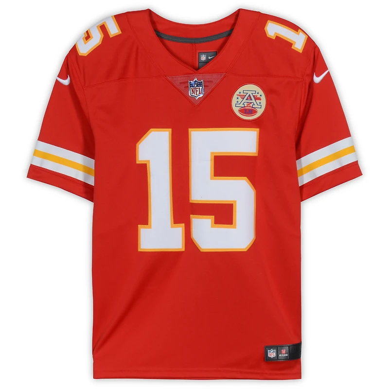 Patrick Mahomes Kansas City Chiefs Maillot Nike Limité Rouge Dédicacé
