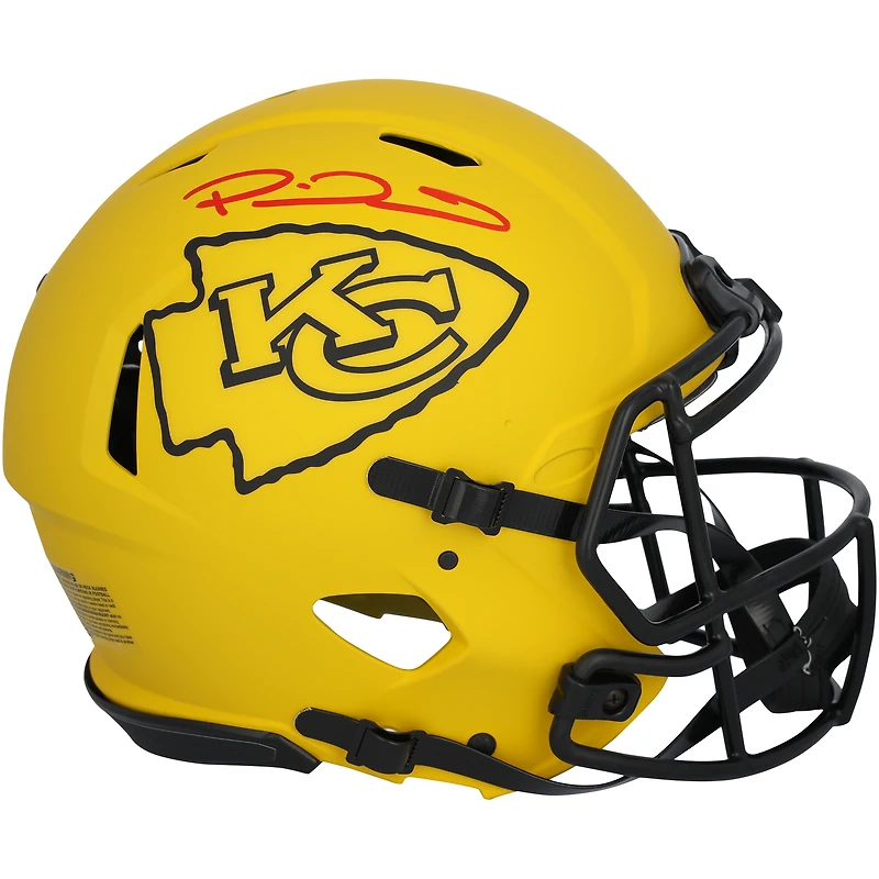 Casque authentique Riddell Rave Speed autographié par Patrick Mahomes des Kansas City Chiefs